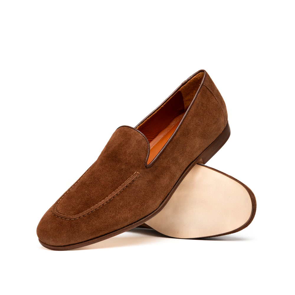 16-685-CGN BRUNO Suede Penny Loafer, Cognac