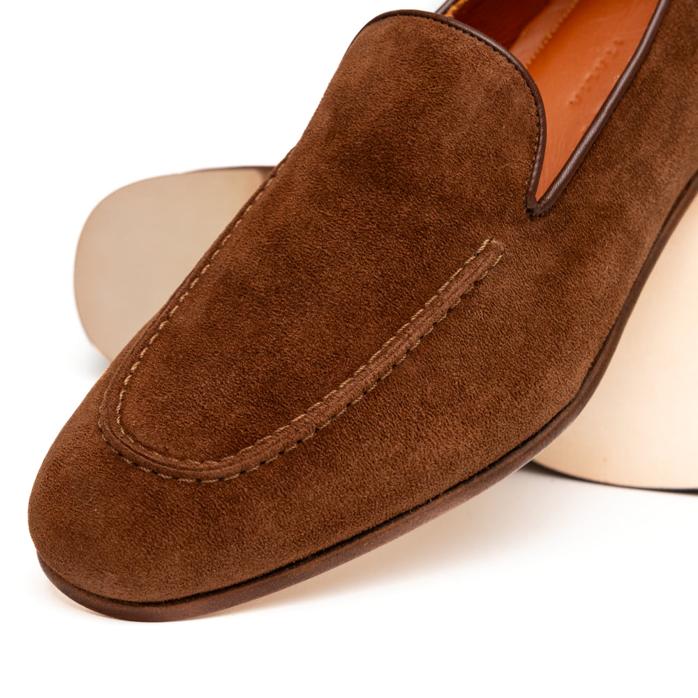 16-685-CGN BRUNO Suede Penny Loafer, Cognac