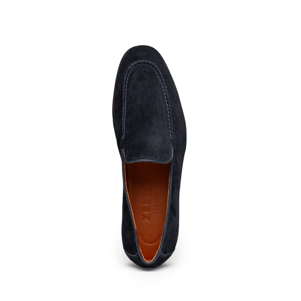 16-685-NVY BRUNO Suede Penny Loafer, Navy