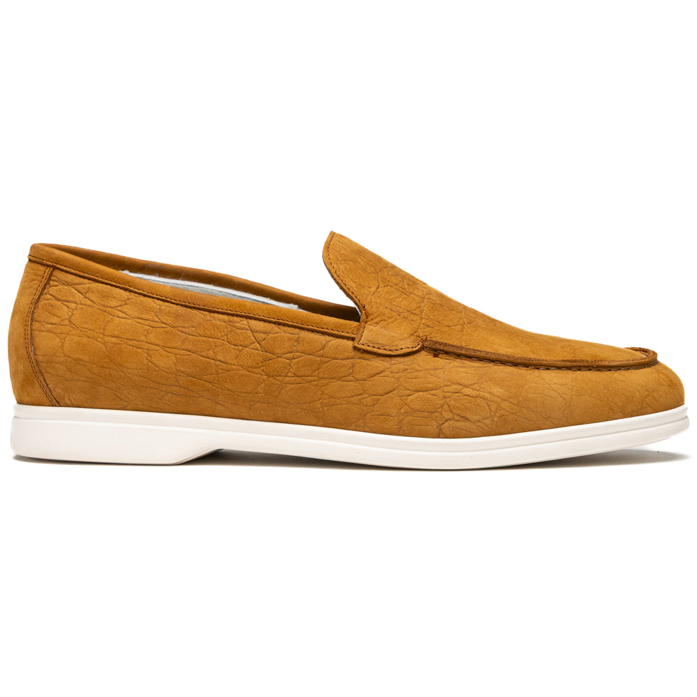 LIVORNO Stampata Crocodile Nubuk Loafer, Cognac