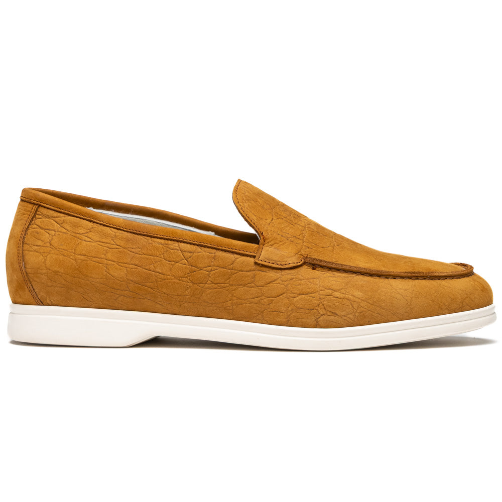 LIVORNO Stampata Crocodile Nubuk Loafer, Cognac