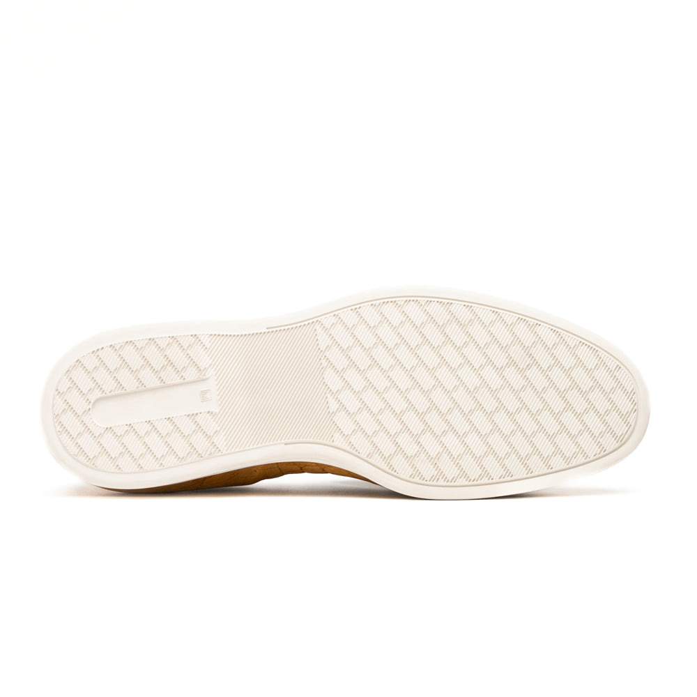 LIVORNO Stampata Crocodile Nubuk Loafer, Cognac