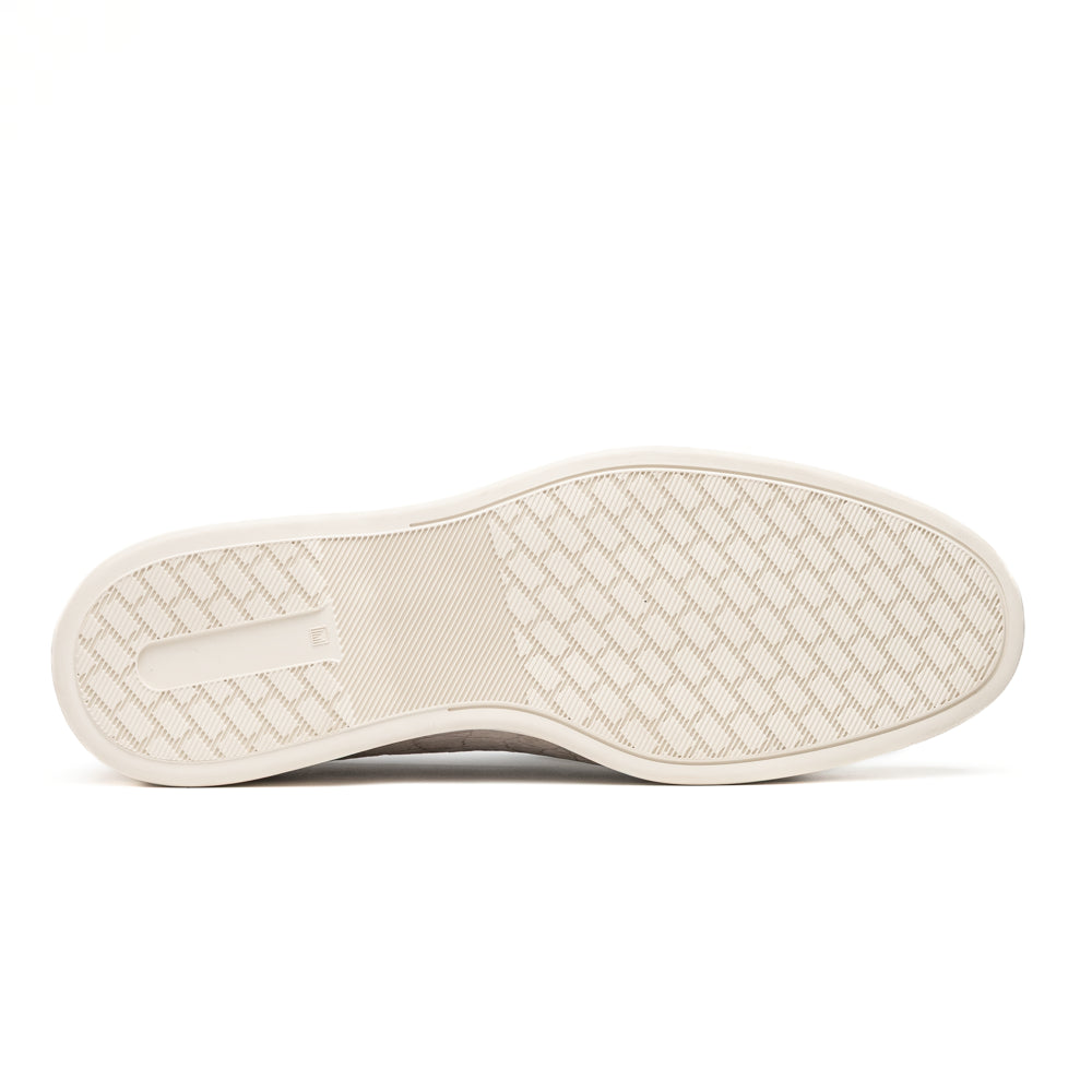 LIVORNO Stampata Crocodile Nubuk Loafer, Bone