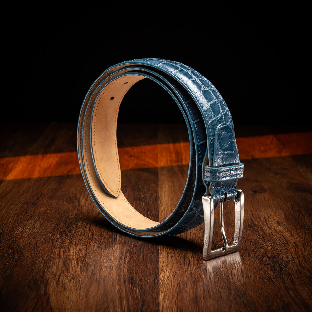 70-100-DNM ALLIGATOR Belt, Denim