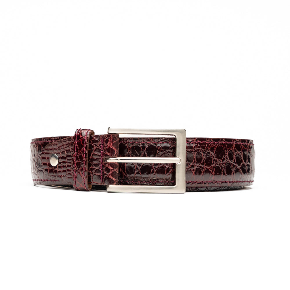 70-100-BDX ALLIGATOR Belt, Bordeaux