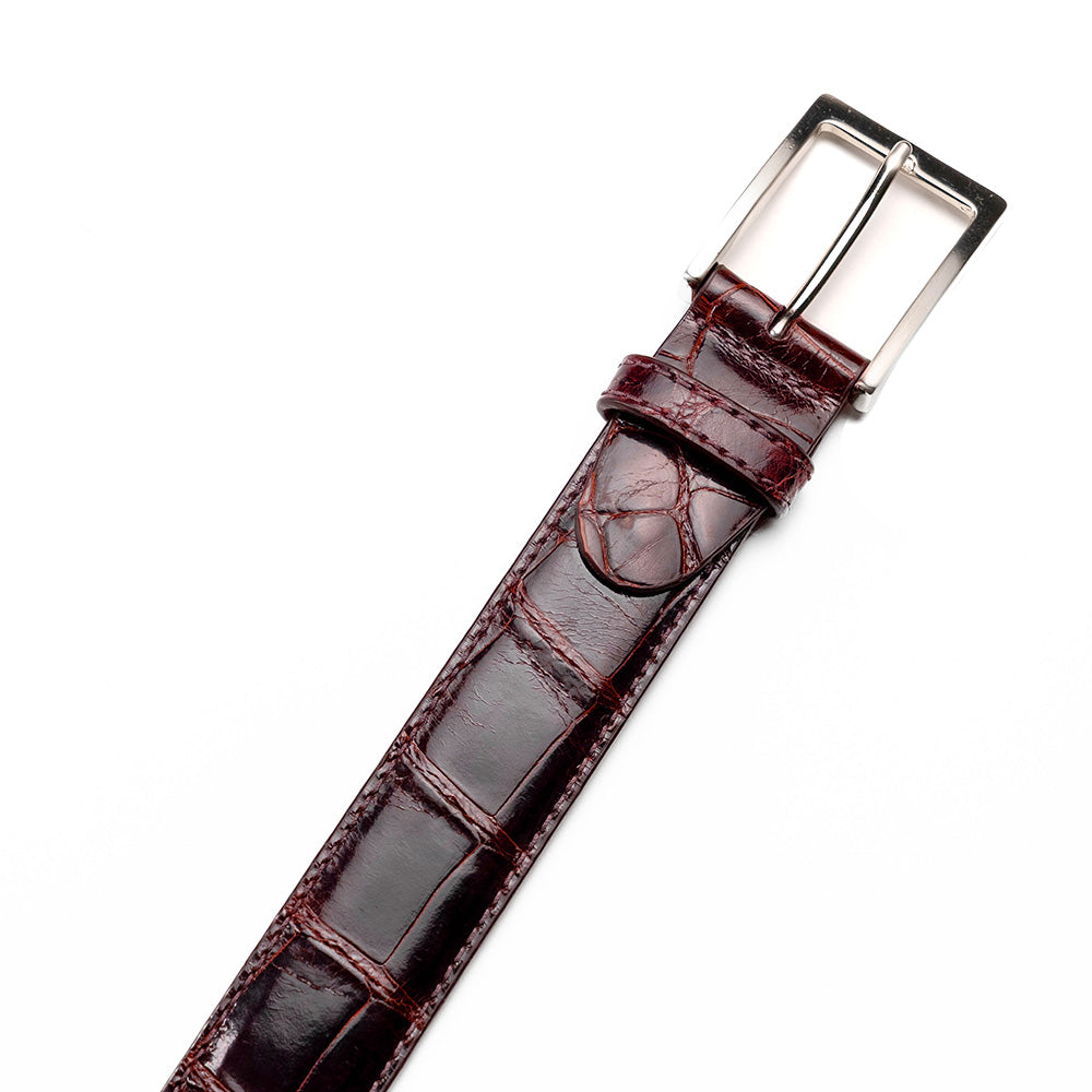 70-100-BDX ALLIGATOR Belt, Bordeaux