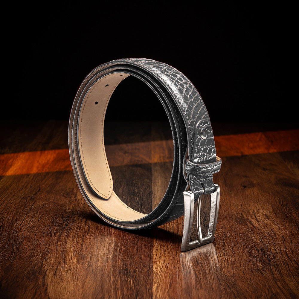 70-100-GRY ALLIGATOR Belt, Grey