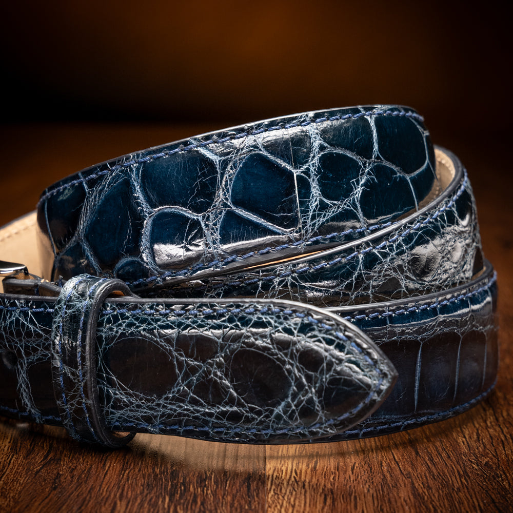 70-100-NVY ALLIGATOR Belt, Navy