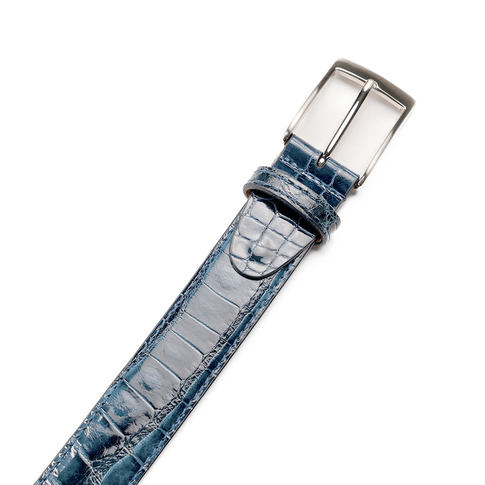 70-100-DNM ALLIGATOR Belt, Denim