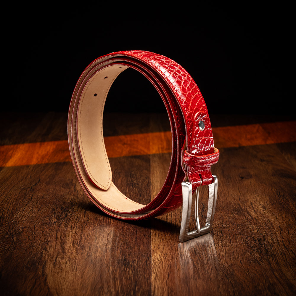 70-100-RED ALLIGATOR Belt, Red