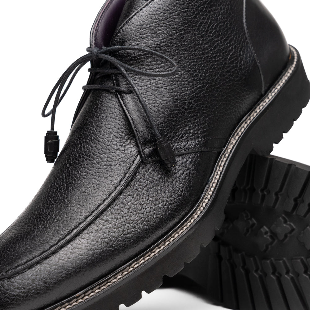 48-595-BLK CAMPO HIGH Deerskin Chukka Boot, Black