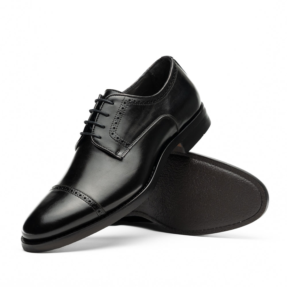 25-548-BLK GIOVANNI Italian Calfskin Lace Up Black