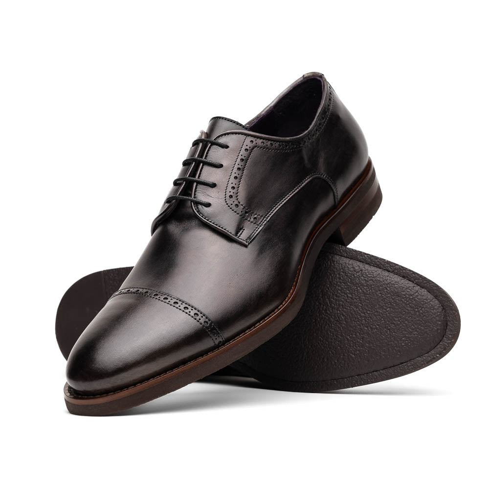 25-548-GRY GIOVANNI Italian Calfskin Lace Up Black