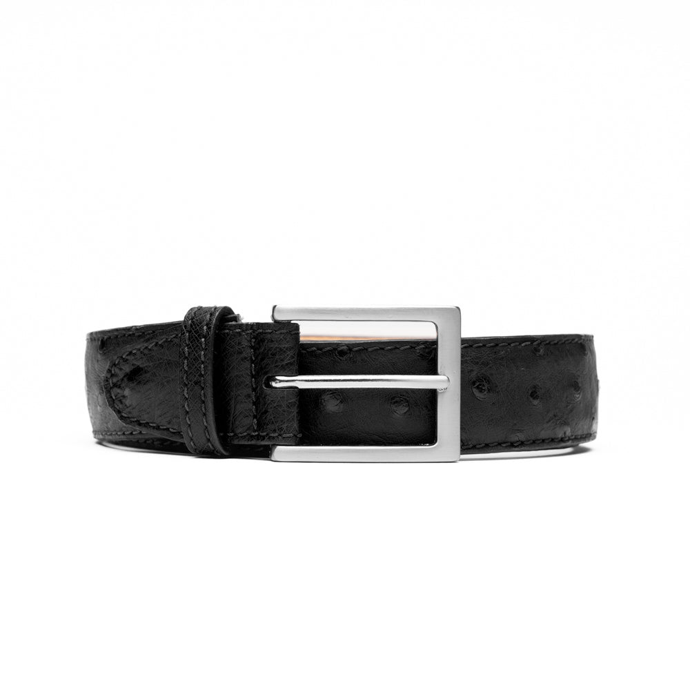 73-101-BLK OSTRICH QUILL Belt, Black