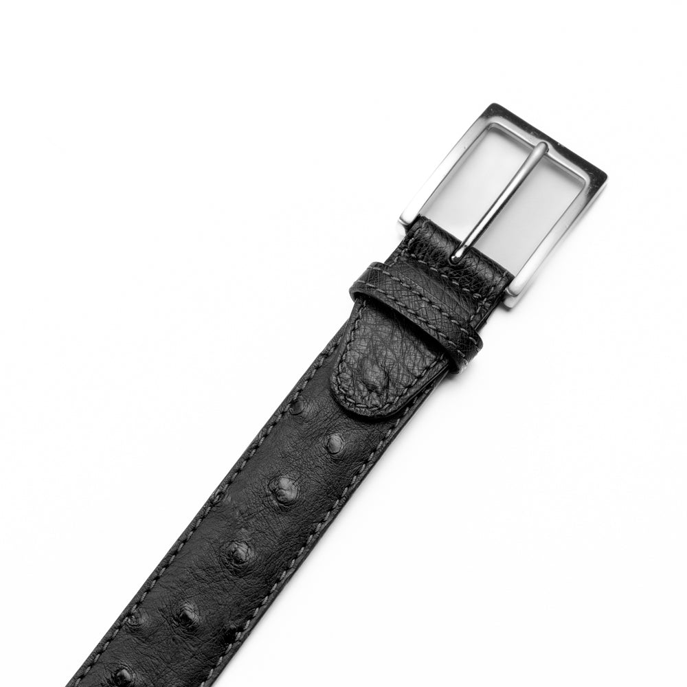 73-101-BLK OSTRICH QUILL Belt, Black