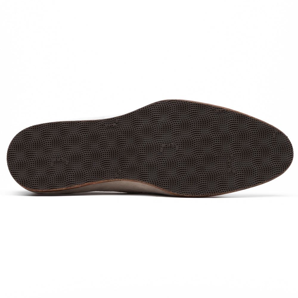 16-695-STN PISA Italian Suede Hand-Woven Loafers STONE