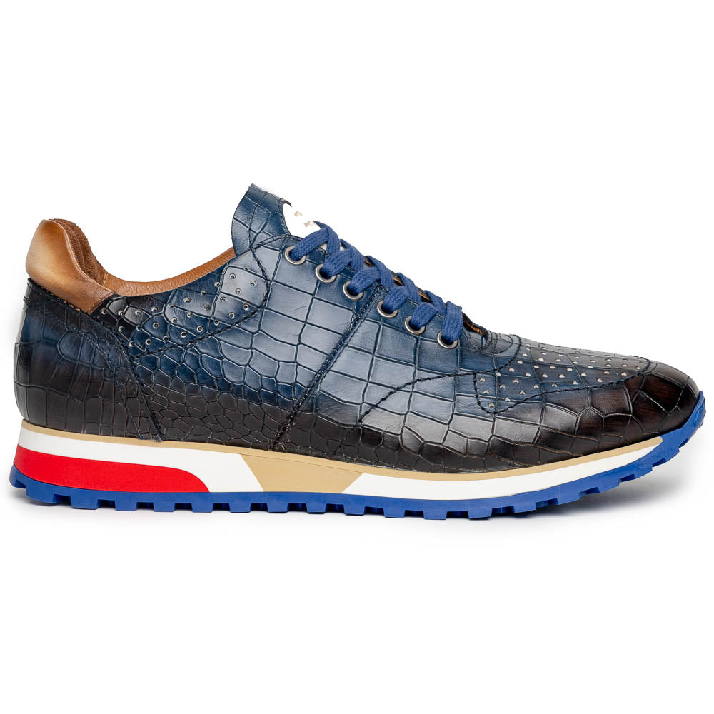 65-220-NVY ROCCO Italian Calfskin Embossed Crocodile, Navy