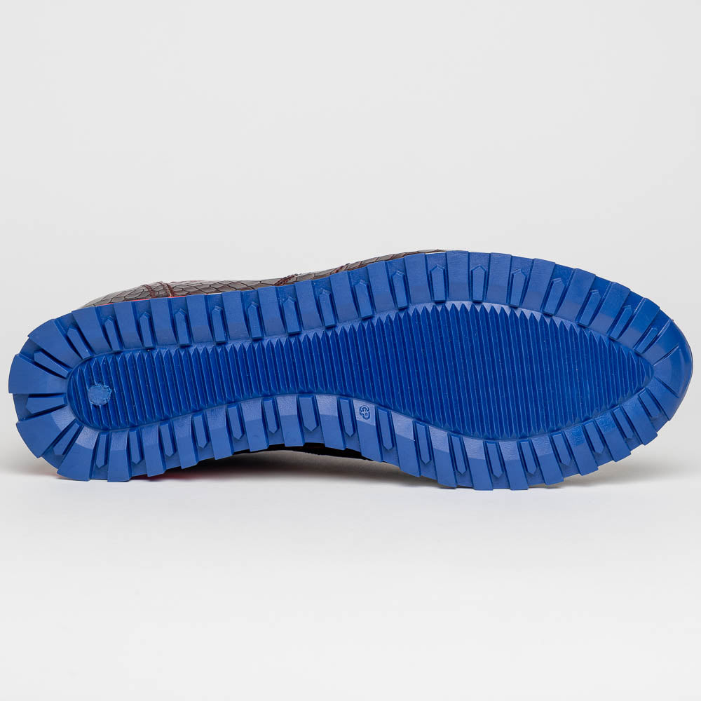 65-220-RED ROCCO Italian Calfskin Embossed Crocodile, Red