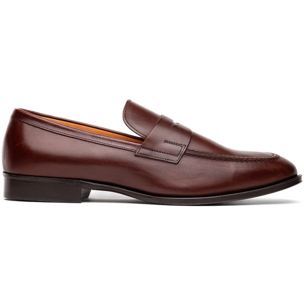 15 200 BRG ROMA Calfskin Penny Loafer Burgundy