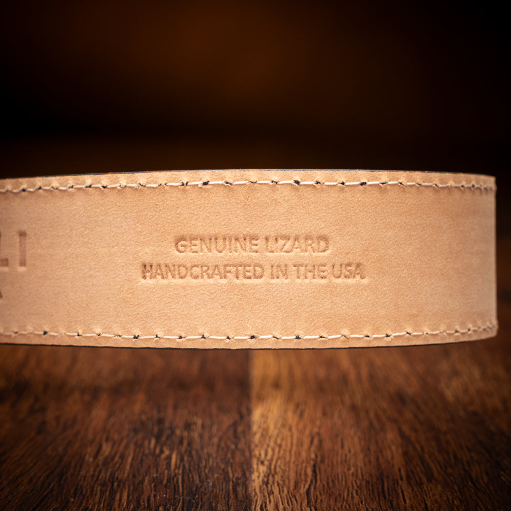74-350-BLK BELT TEJU LIZARD, Black