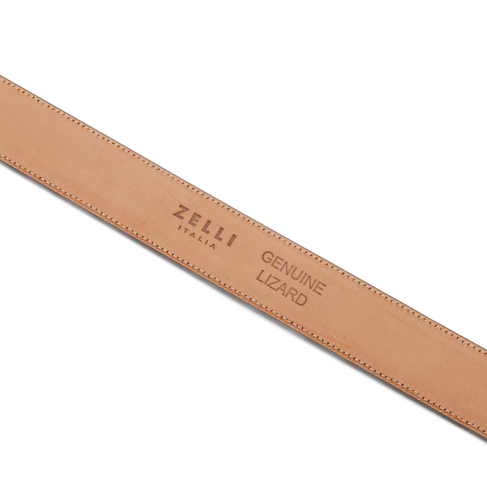 74-350-BRN BELT TEJU LIZARD, Brown
