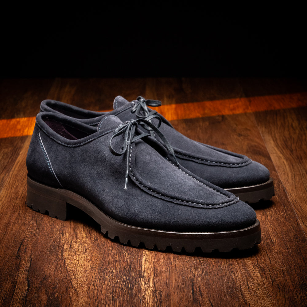 26-303-NVY WALLABY Suede Lace Up, Navy