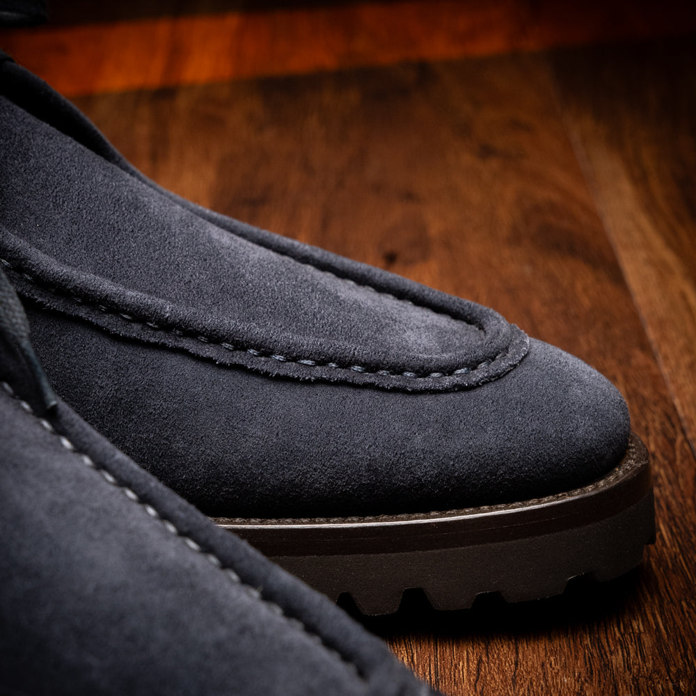 26-303-NVY WALLABY Suede Lace Up, Navy