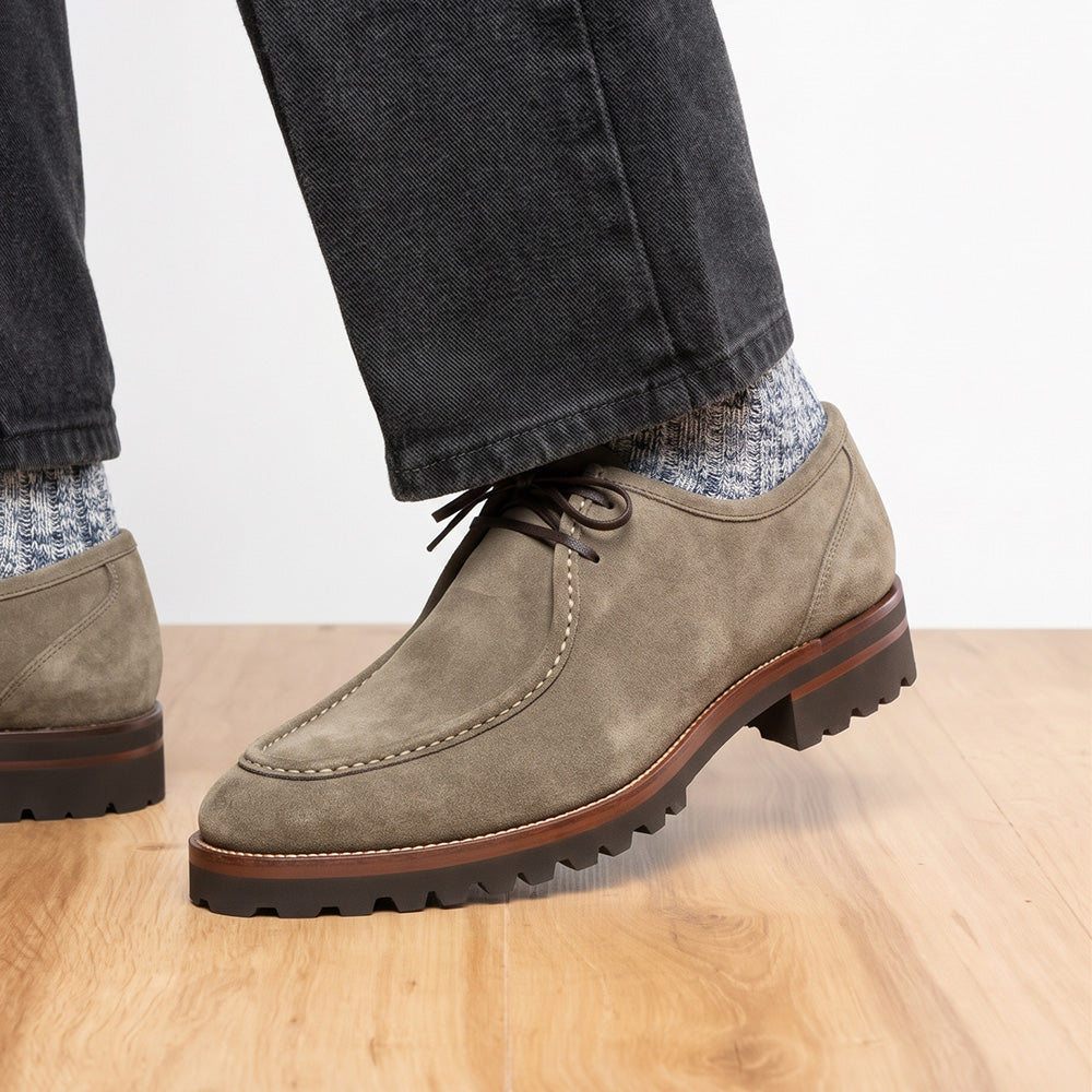 26-303-SGE WALLABY Suede Lace Up, Sage