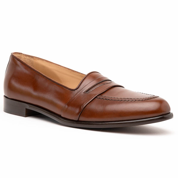 15-203-CHL SAVANNAH Calfskin Penny Loafer, Chili – Zelli Italia