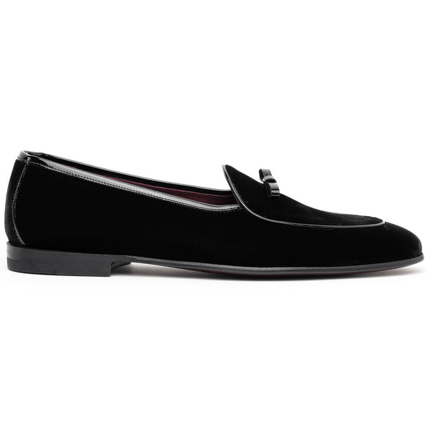 【2024年新作】 10-120-BLK Italia Zelli – Black Shoe, Tuxedo Velvet ARCO 靴