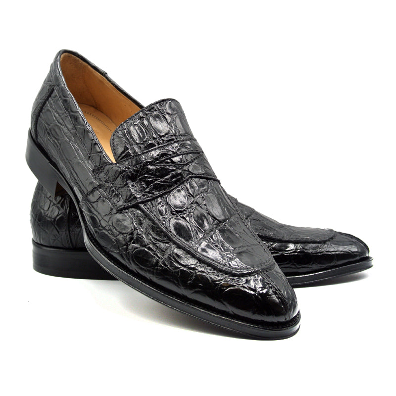Crocodile Penny Loafers