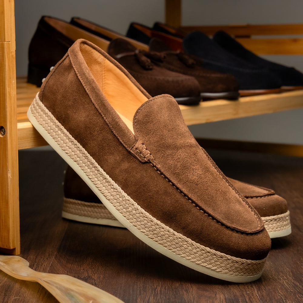 AMATO Suede Loafer, Chocolate Brown