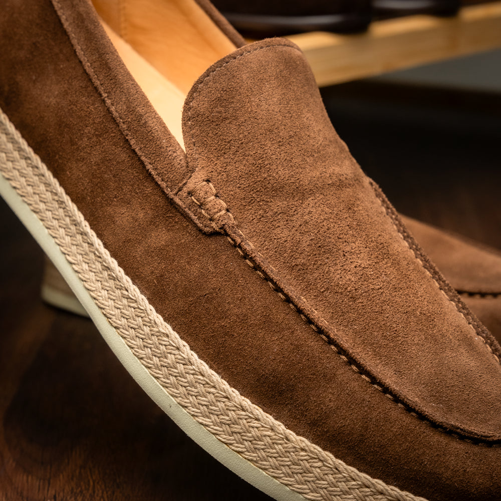 AMATO Suede Loafer, Chocolate Brown
