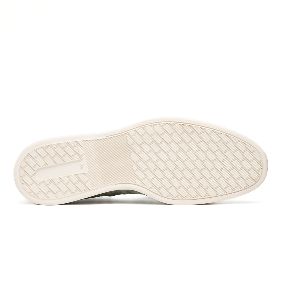 LIVORNO Stampata Crocodile Nubuk Loafer, Celery
