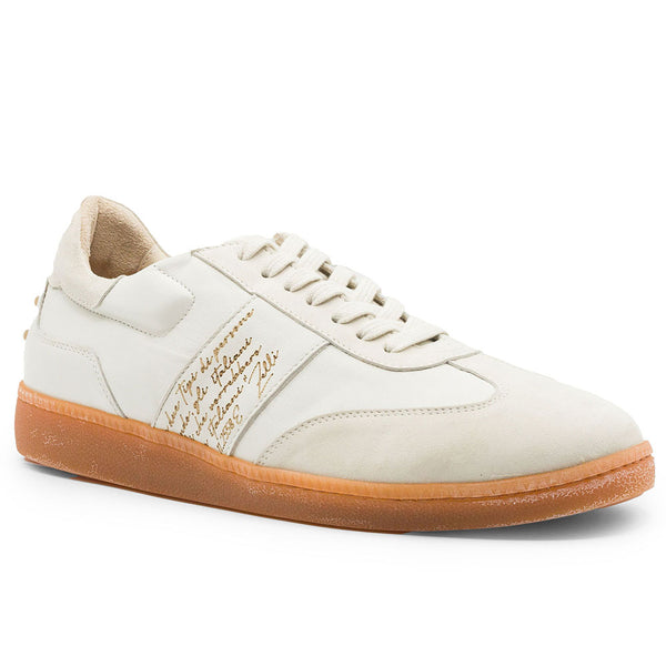 65-400-WHT SHIZZO Signature Leather Sneakers, White