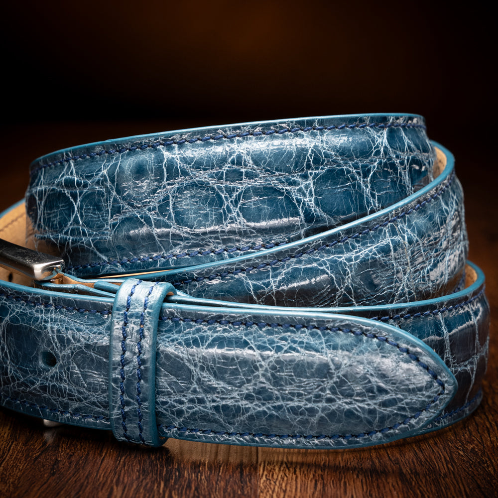 70-100-DNM ALLIGATOR Belt, Denim
