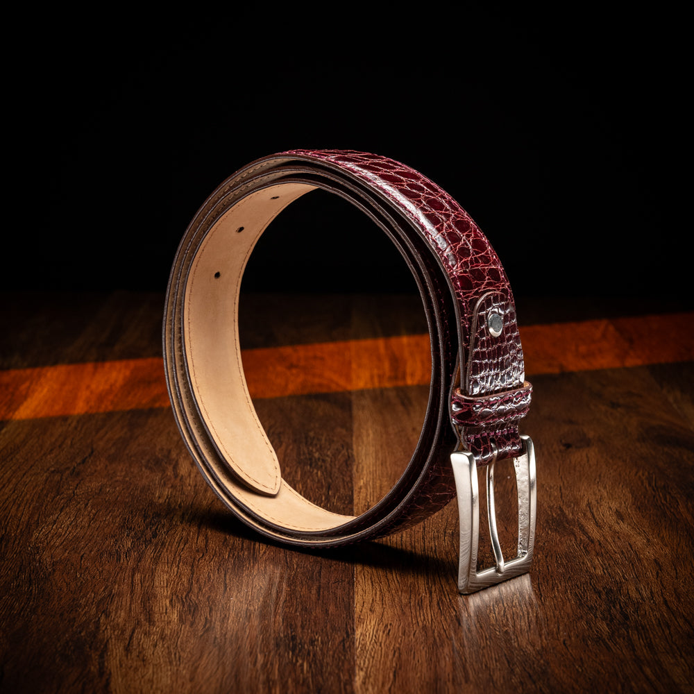 70-100-BDX ALLIGATOR Belt, Bordeaux