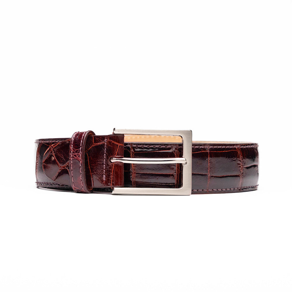 70-100-BDX ALLIGATOR Belt, Bordeaux