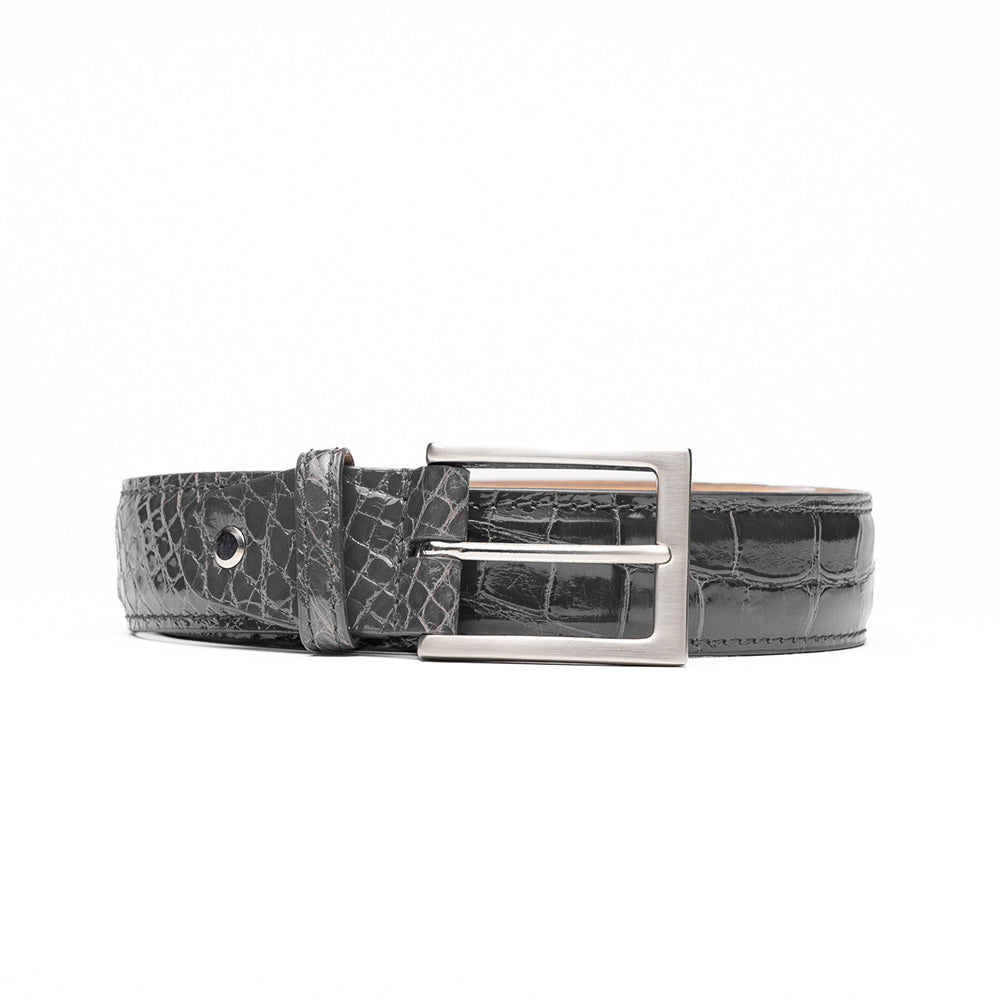 70-100-GRY ALLIGATOR Belt, Grey