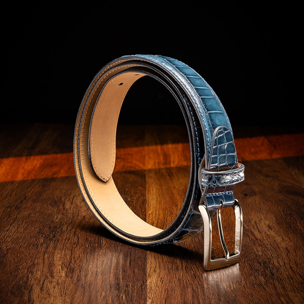 70-100-DNM ALLIGATOR Belt, Denim