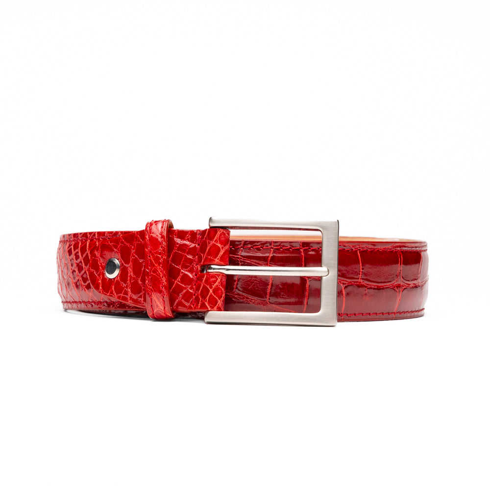 70-100-RED ALLIGATOR Belt, Red