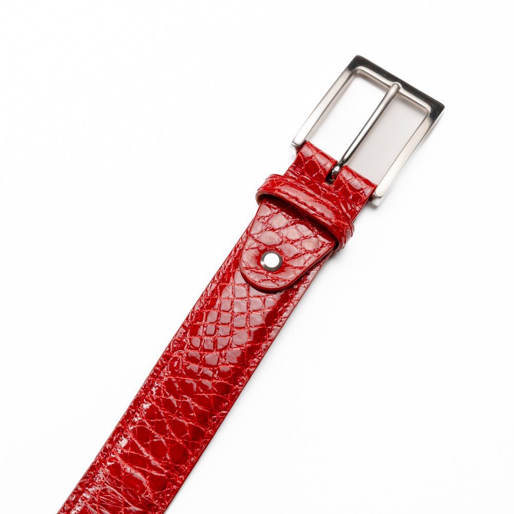 70-100-RED ALLIGATOR Belt, Red