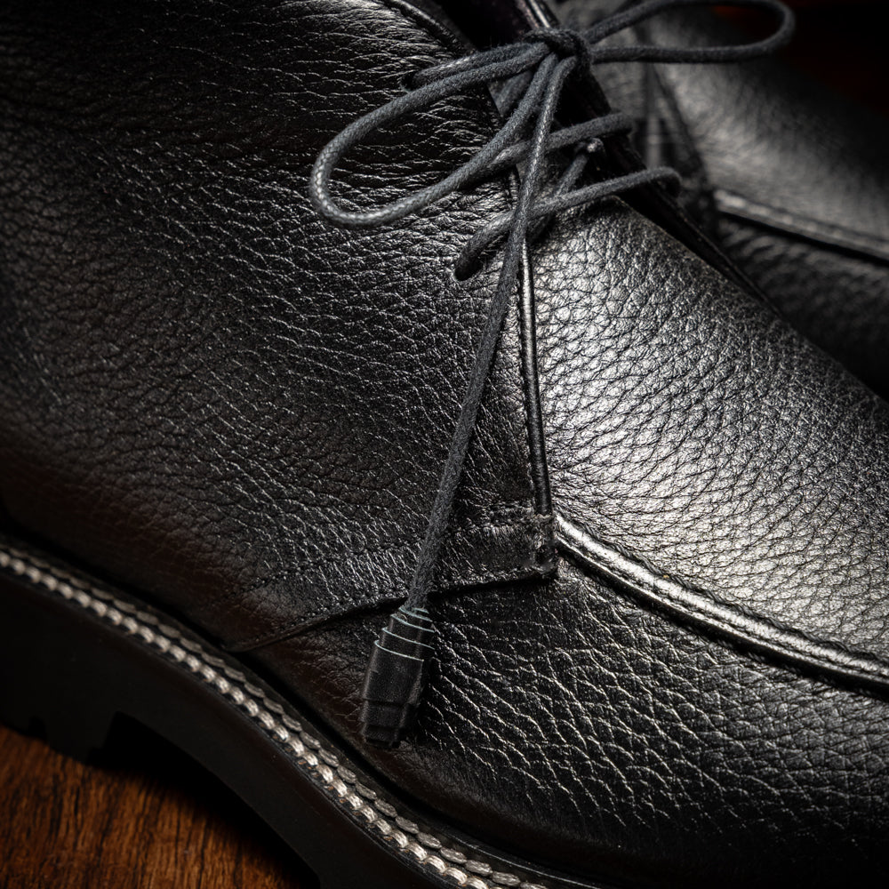 48-595-BLK CAMPO HIGH Deerskin Chukka Boot, Black