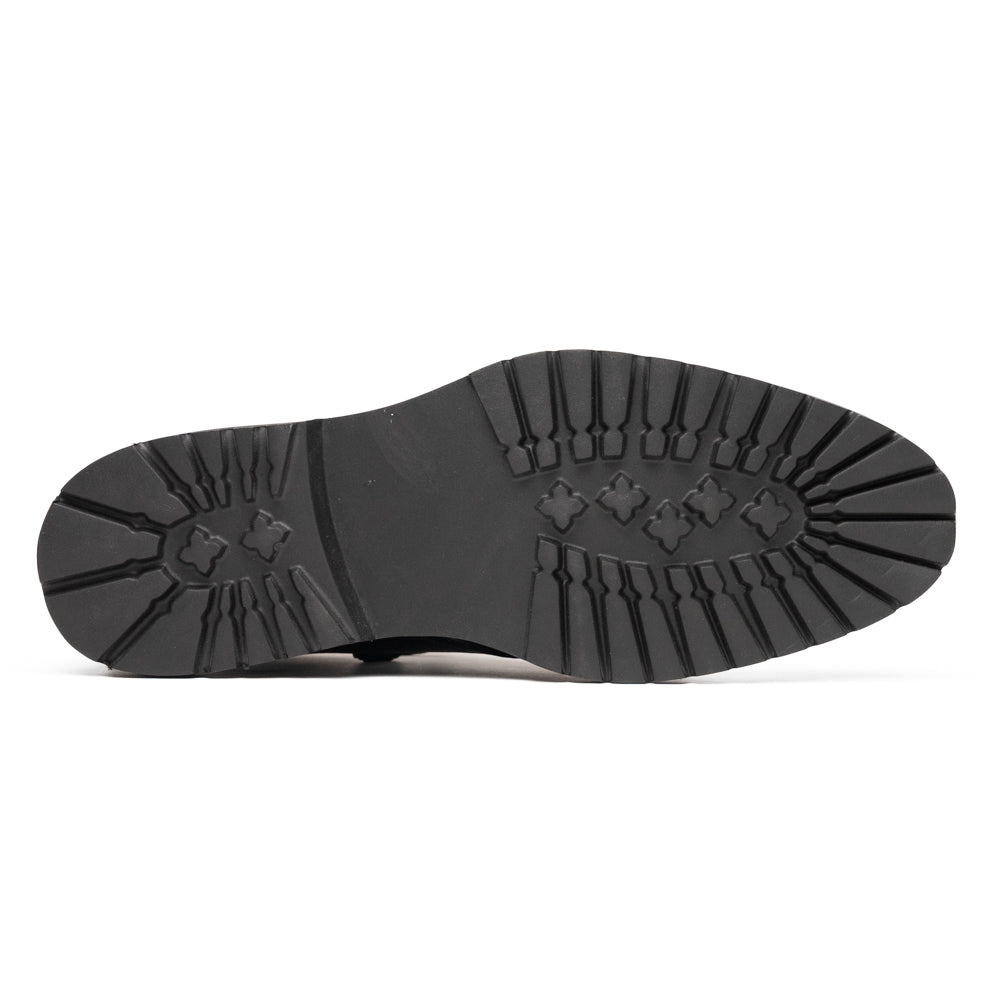 48-595-BLK CAMPO HIGH Deerskin Chukka Boot, Black