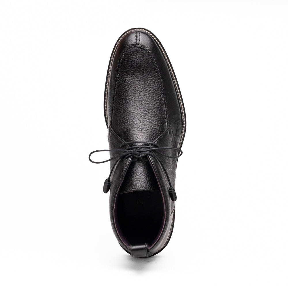 48-595-BLK CAMPO HIGH Deerskin Chukka Boot, Black