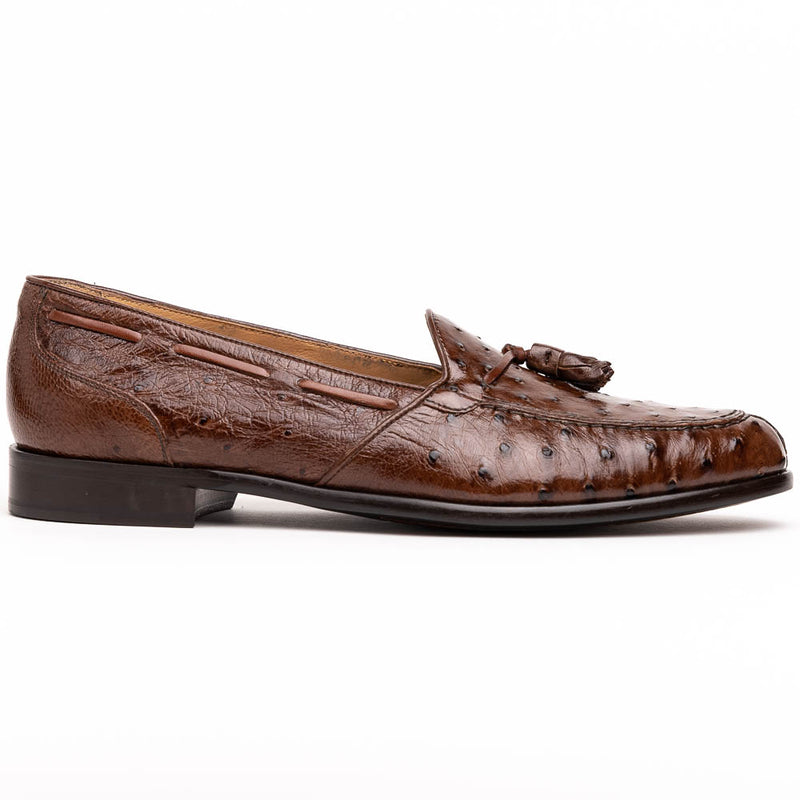 13-581-BRN FRANCO Ostrich Tassel Loafer, Brown