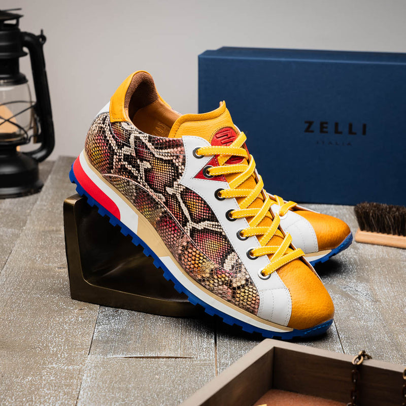 65-348-CGN Vivo Italian Tumbled Calfskin Sneaker Cognac – Zelli Italia
