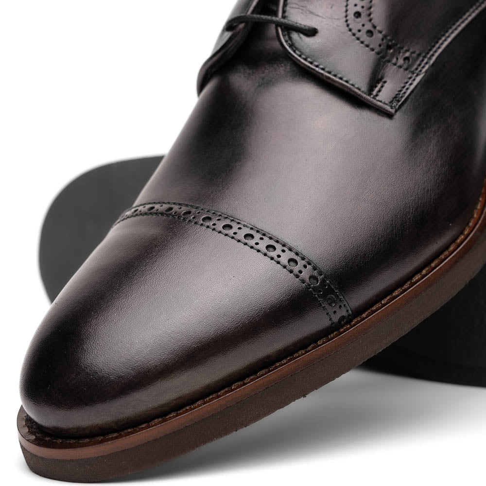 25-548-GRY GIOVANNI Italian Calfskin Lace Up Black