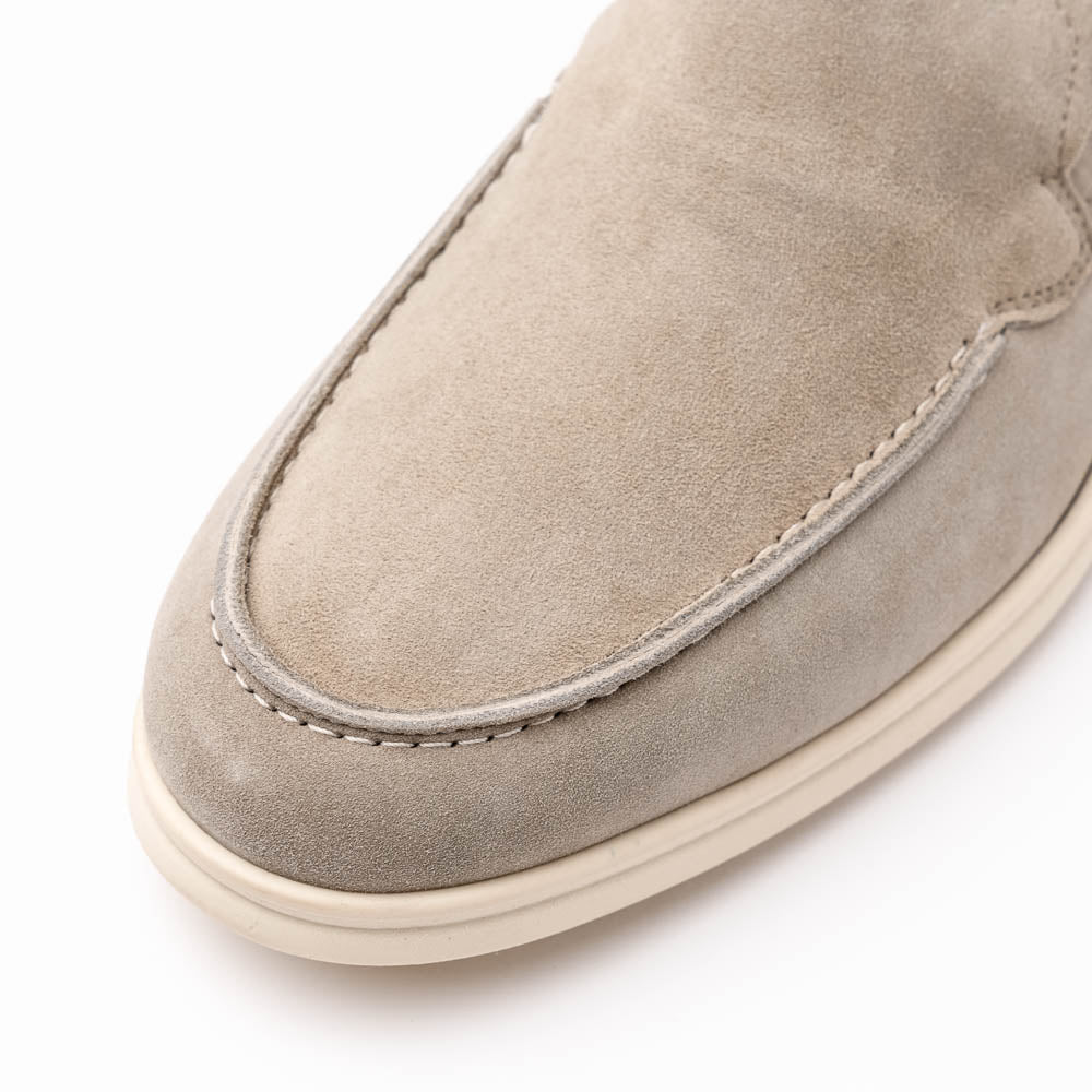 16-621-BON LIVORNO Sueded Italian Goatskin Loafer Bone