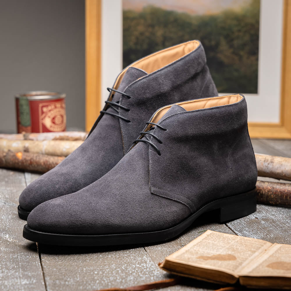 Chukka boots grey suede hotsell